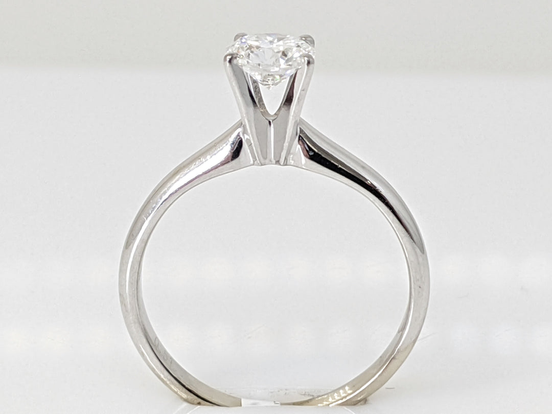 14K WHITE .48 CARAT TOTAL I1 G DIAMOND ROUND SOLITAIRE ESTATE RING 2.1 GRAMS