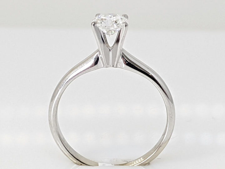14K WHITE .48 CARAT TOTAL I1 G DIAMOND ROUND SOLITAIRE ESTATE RING 2.1 GRAMS
