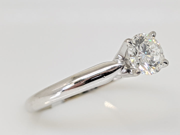 14K WHITE .48 CARAT TOTAL I1 G DIAMOND ROUND SOLITAIRE ESTATE RING 2.1 GRAMS