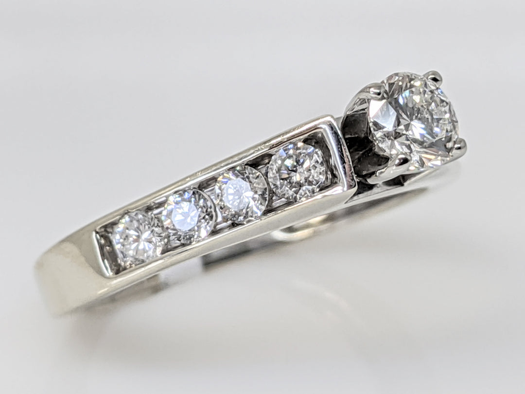 14K WHITE .64 CARAT TOTAL WEIGHT I1 H DIAMOND ROUND (9) ESTATE RING 2.8 GRAMS