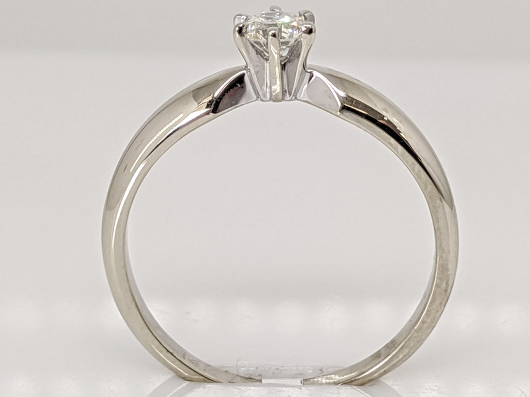 14K WHITE .24 CARAT TOTAL I1 I DIAMOND ROUND SOLITAIRE ESTATE RING 2.2 GRAMS