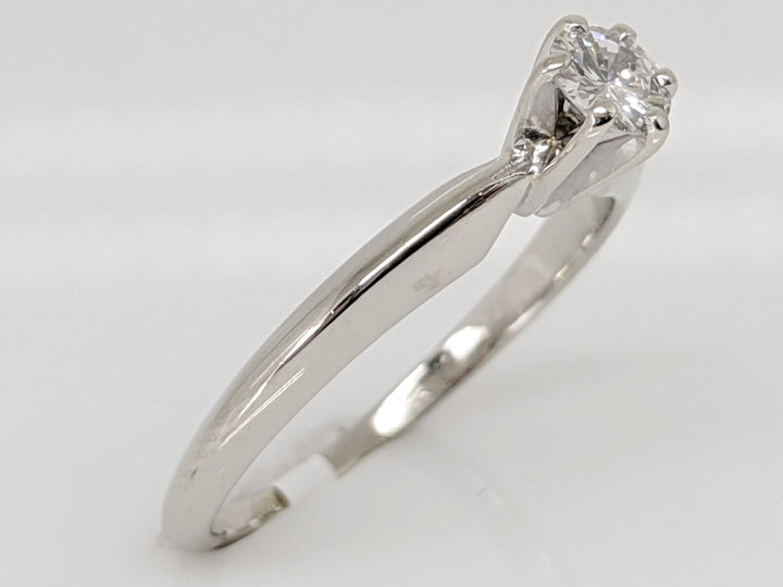 14K WHITE .20 CARAT TOTAL I1 H DIAMOND ROUND SOLITARE ESTATE RING 1.9 GRAMS