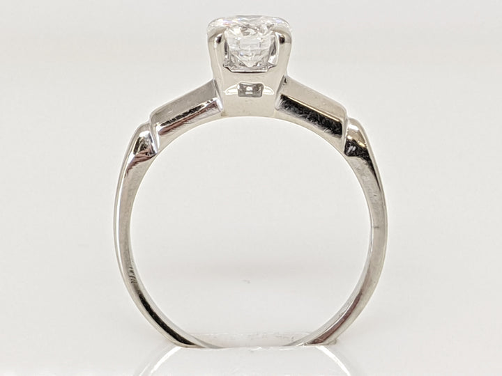 14K WHITE .62 CARAT TOTAL VS1 G DIAMOND ROUND SOLITAIRE ESTATE RING 2.4 GRAMS