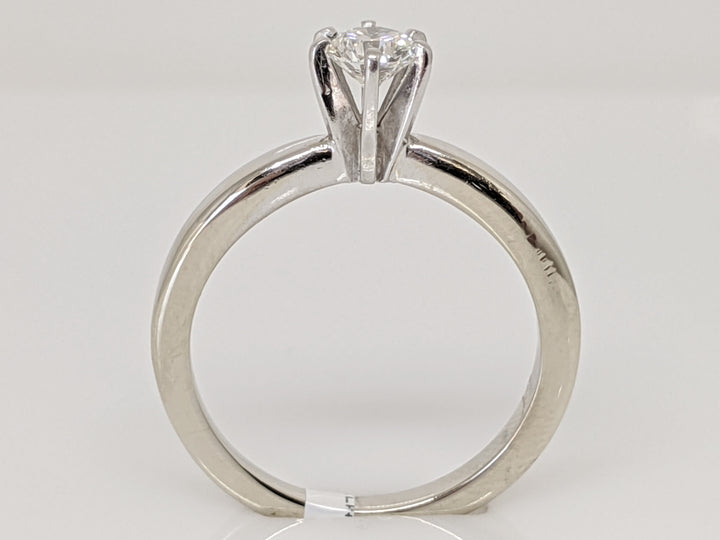 14K WHITE .34 CARAT TOTAL WEIGHT SI1 G DIAMOND ROUND SOLITAIRE ESTATE RING 3.2 GRAMS