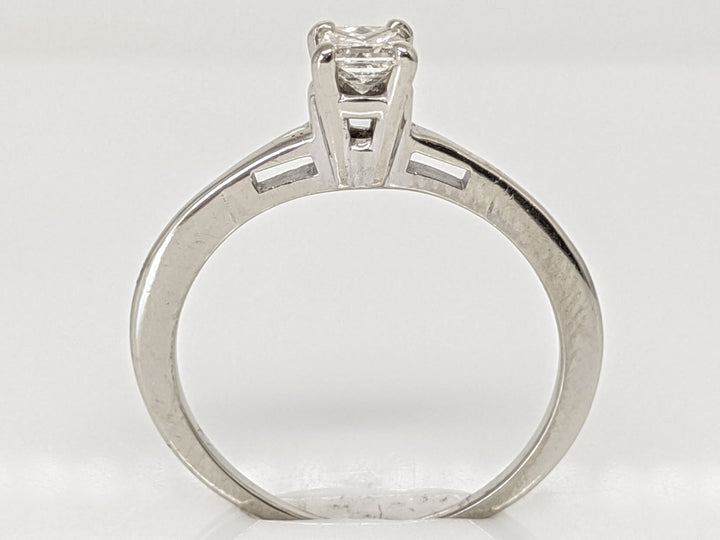 14K WHITE .21 CARAT TOTAL SI1 F DIAMOND PRINCESS CUT SOLITAIRE ESTATE RING 1.8 GRAMS
