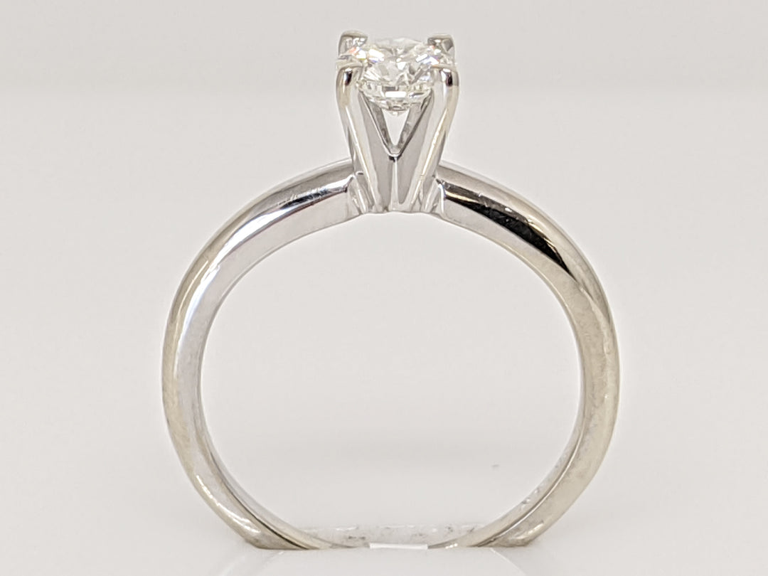14K WHITE .37 CARAT TOTAL I1 H DIAMOND ROUND SOLITARE ESTATE RING 1.9 GRAMS