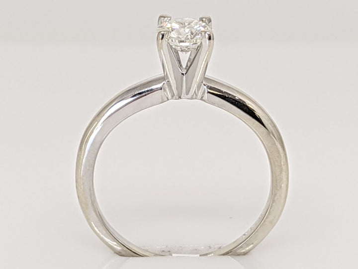 14K WHITE .37 CARAT TOTAL I1 H DIAMOND ROUND SOLITARE ESTATE RING 1.9 GRAMS