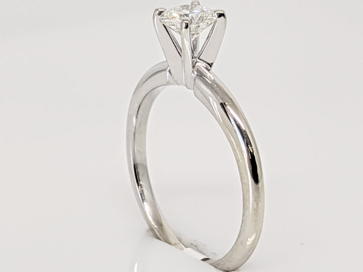 14K WHITE .37 CARAT TOTAL I1 H DIAMOND ROUND SOLITARE ESTATE RING 1.9 GRAMS