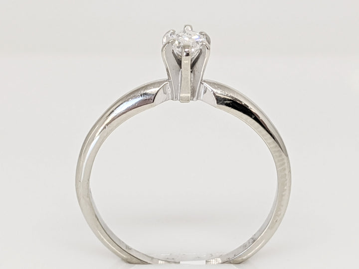 14K WHITE .25 CARAT TOTAL SI1 G DIAMOND MARQUISE SOLITAIRE ESTATE RING 1.7 GRAMS