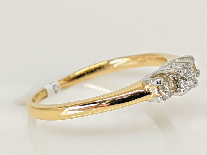 14K .22 CARAT TOTAL WEIGHT SI2 I DIAMOND ROUND (3) TRINITY ESTATE RING 2.1 GRAMS