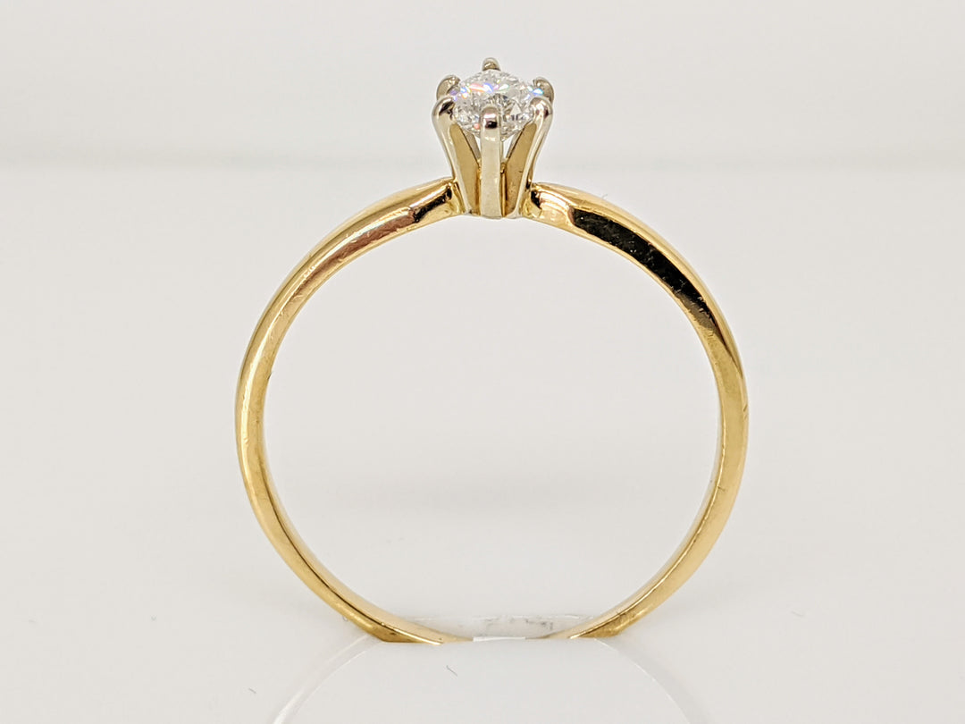 14K .46 CARAT TOTAL SI2 G DIAMOND PEAR SOLITAIRE ESTATE RING 2.0 GRAMS