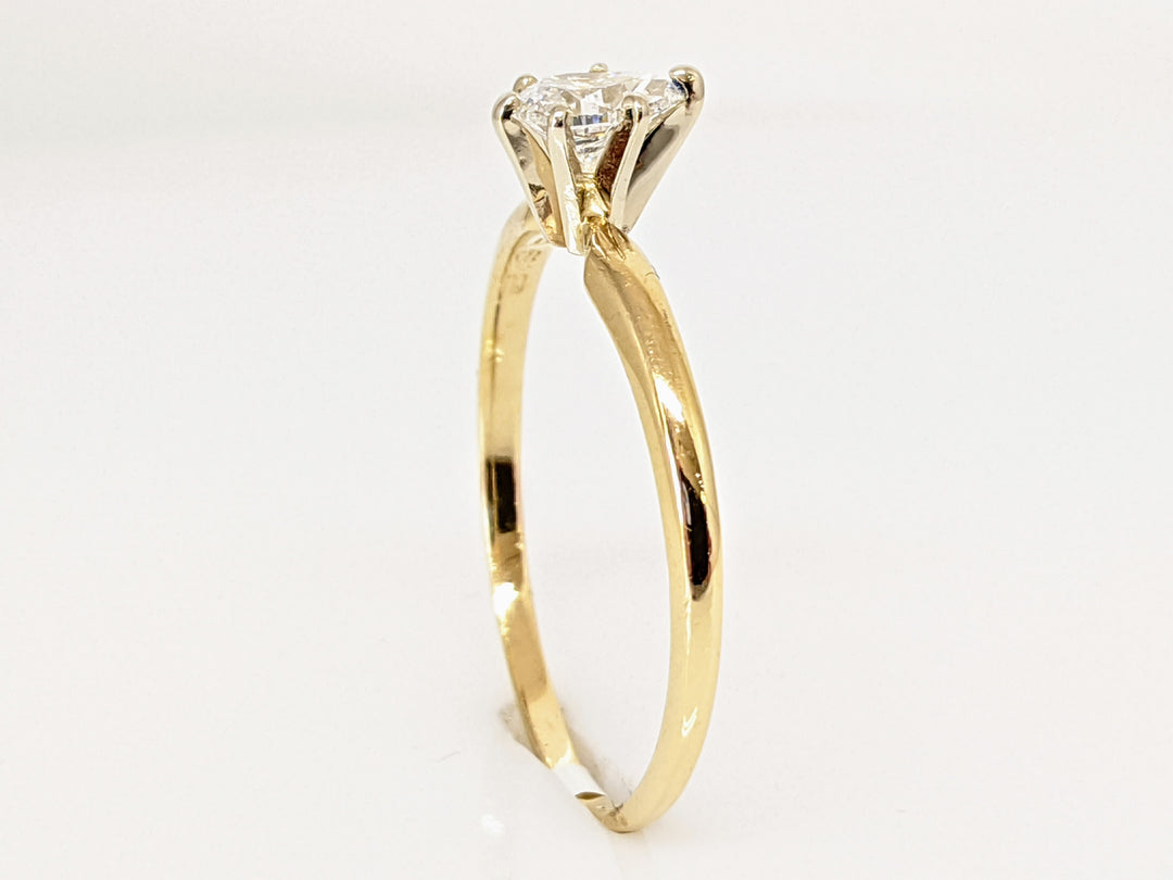 14K .46 CARAT TOTAL SI2 G DIAMOND PEAR SOLITAIRE ESTATE RING 2.0 GRAMS