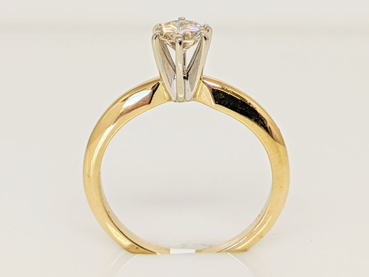 14K .34 CARAT TOTAL VS H DIAMOND ROUND MODERN CUT SOLITAIRE ESTATE RING 2.2 GRAMS