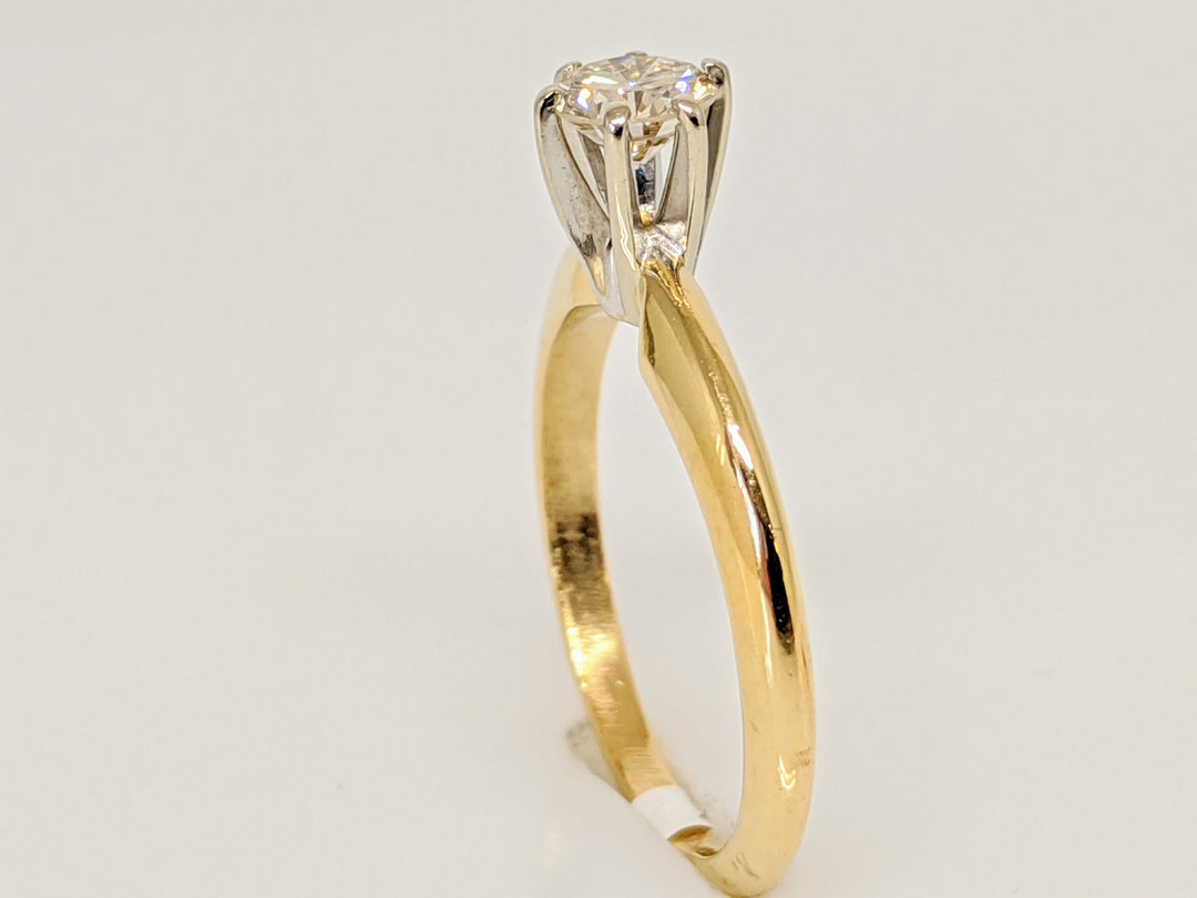 14K .34 CARAT TOTAL VS H DIAMOND ROUND MODERN CUT SOLITAIRE ESTATE RING 2.2 GRAMS