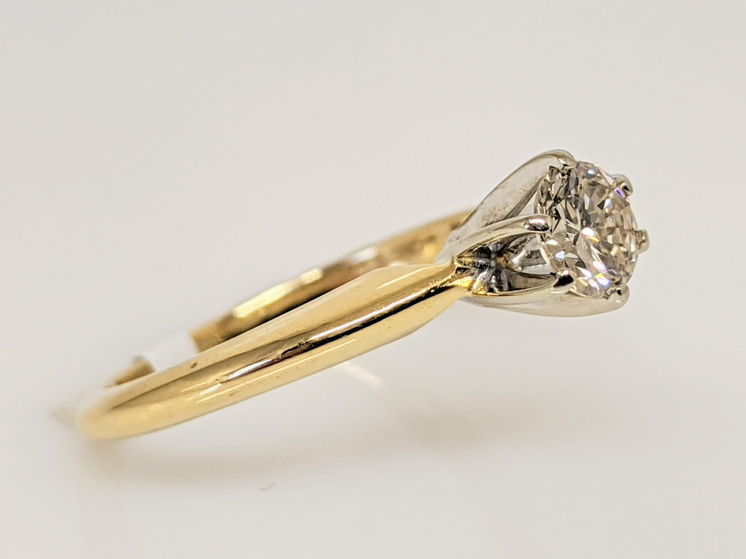 14K .34 CARAT TOTAL VS H DIAMOND ROUND MODERN CUT SOLITAIRE ESTATE RING 2.2 GRAMS