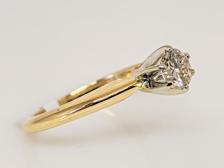 14K .34 CARAT TOTAL VS H DIAMOND ROUND MODERN CUT SOLITAIRE ESTATE RING 2.2 GRAMS