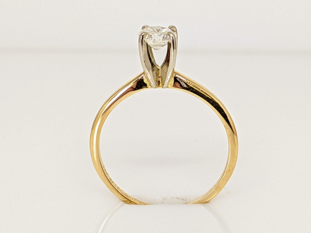 14K .38 CARAT TOTAL SI1 I DIAMOND ROUND SOLITARE ESTATE RING 1.6 GRAMS