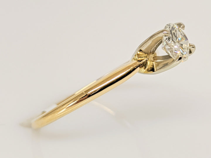 14K .38 CARAT TOTAL SI1 I DIAMOND ROUND SOLITARE ESTATE RING 1.6 GRAMS