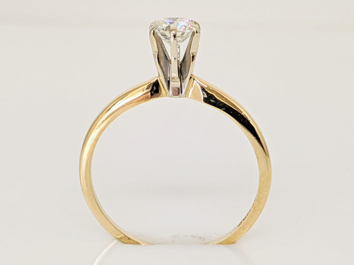 14K .30 CARAT TOTAL VS2 H DIAMOND ROUND 6-PRONG SOLITAIRE ESTATE RING 1.3 GRAMS