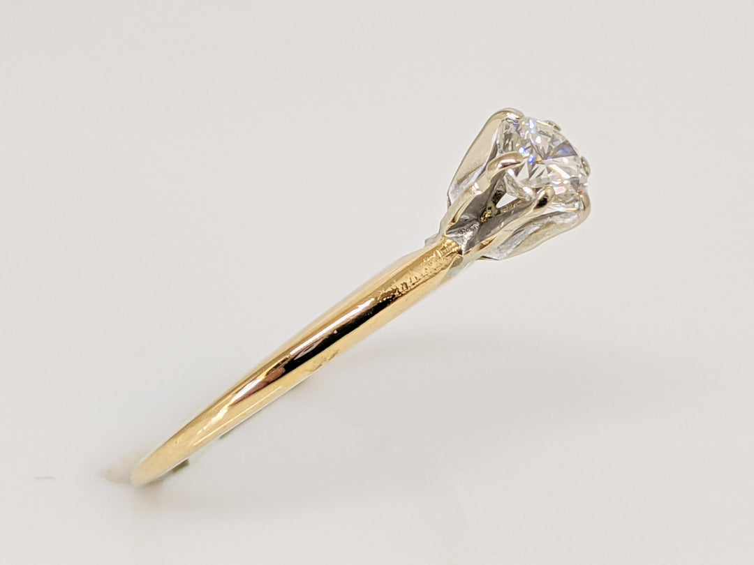 14K .30 CARAT TOTAL VS2 H DIAMOND ROUND 6-PRONG SOLITAIRE ESTATE RING 1.3 GRAMS