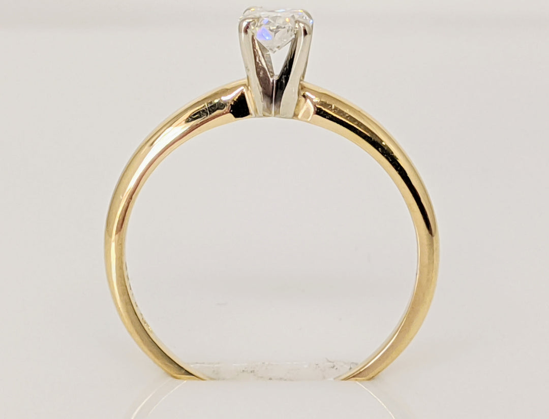 14K .32 CARAT TOTAL VS1 F DIAMOND OVAL SOLITAIRE ESTATE RING 1.4 GRAMS
