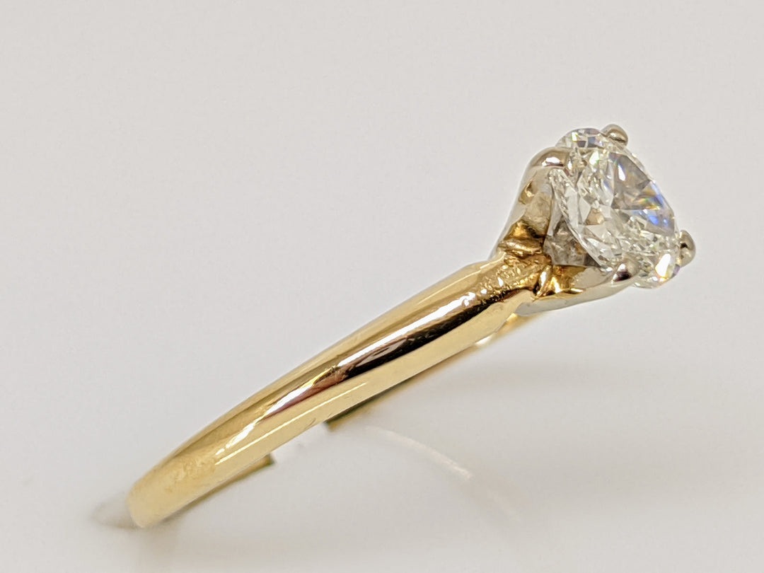 14K .32 CARAT TOTAL VS1 F DIAMOND OVAL SOLITAIRE ESTATE RING 1.4 GRAMS