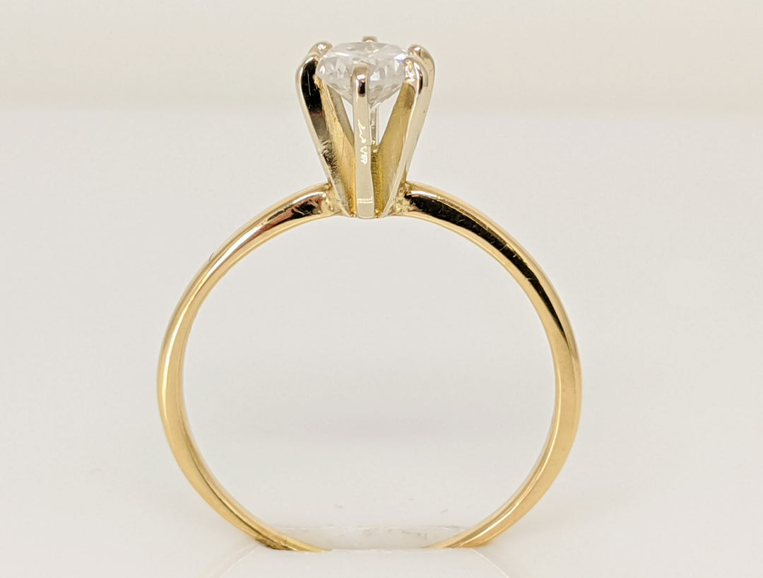 14K .47 CARAT TOTAL I2 I DIAMOND ROUND 6-PRONG SOLITARE ESTATE RING 1.7 GRAMS