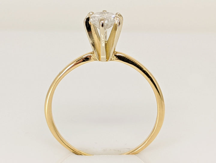 14K .47 CARAT TOTAL I2 I DIAMOND ROUND 6-PRONG SOLITARE ESTATE RING 1.7 GRAMS