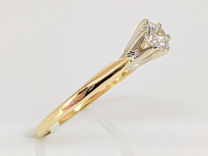 14K .23 CARAT TOTAL VS1 G DIAMOND ROUND SOLITARE ESTATE RING 1.2 GRAMS