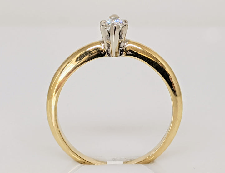 14K .24 CARAT TOTAL VS2 H CERTIFIED DIAMOND MARQUISE SOLITAIRE ESTATE RING 2.5 GRAMS