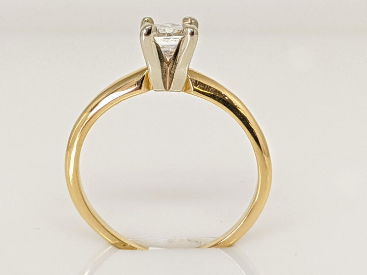 14K .33 CARAT TOTAL SI2 I DIAMOND PRINCESS CUT SOLITAIRE ESTATE RING