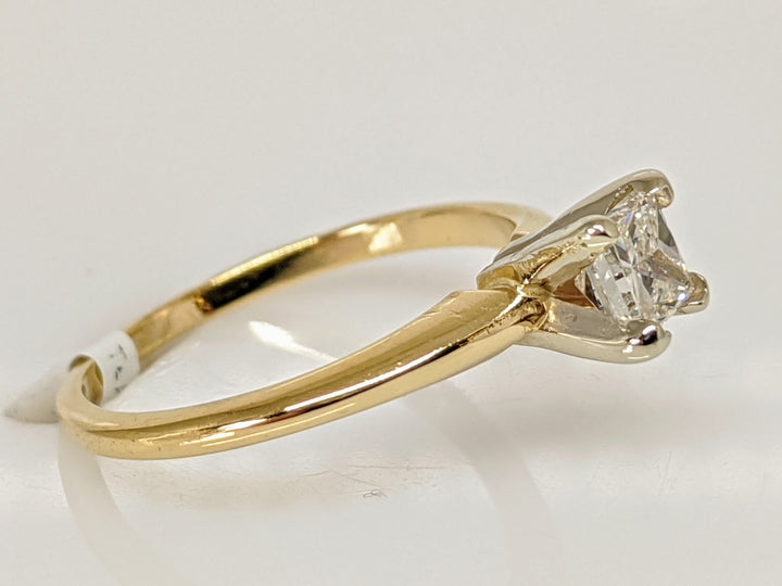 14K .33 CARAT TOTAL SI2 I DIAMOND PRINCESS CUT SOLITAIRE ESTATE RING