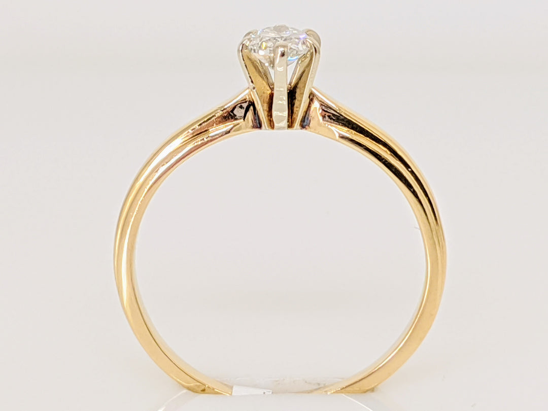 14K .34 CARAT TOTAL SI3 H DIAMOND OVAL SOLITAIRE ESTATE RING 2.1 GRAMS