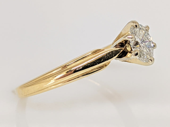 14K .34 CARAT TOTAL SI3 H DIAMOND OVAL SOLITAIRE ESTATE RING 2.1 GRAMS