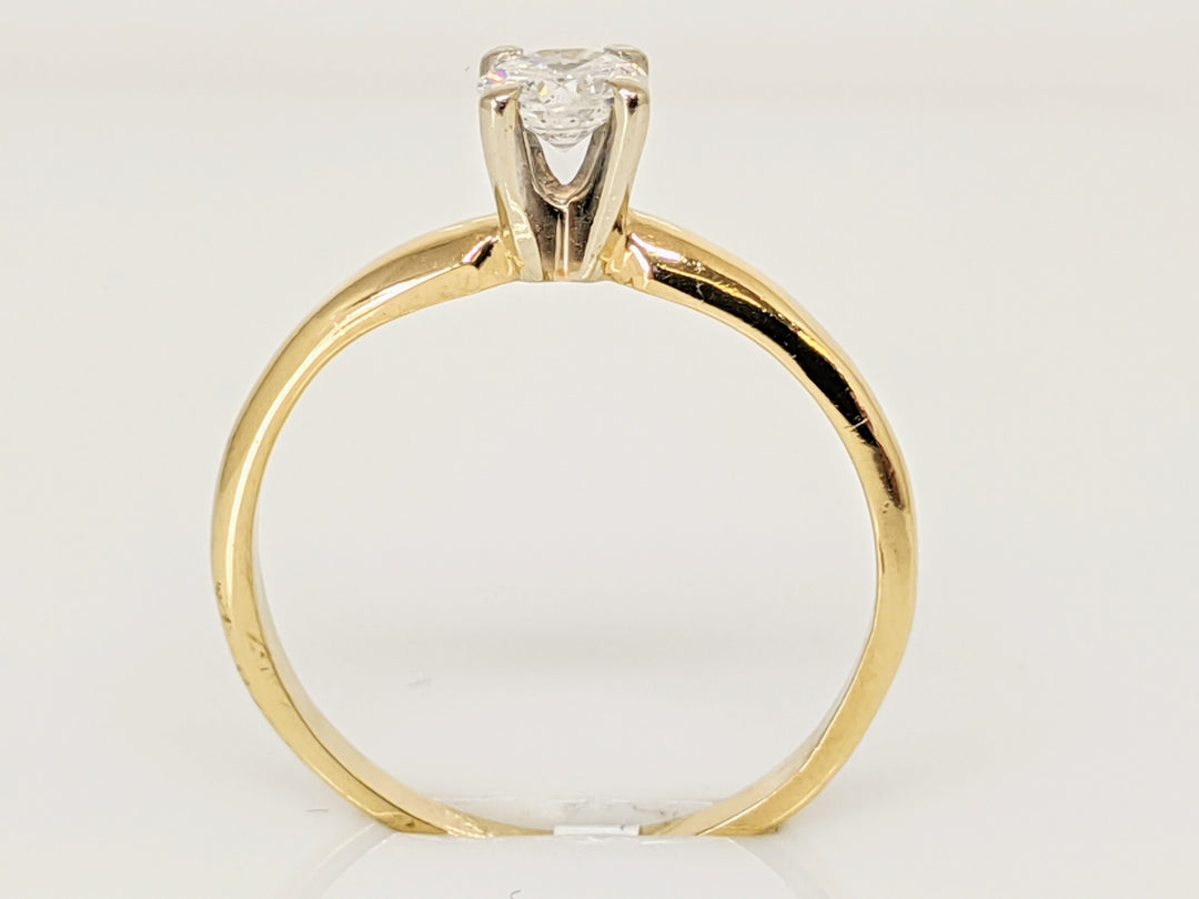 14K .33 CARAT TOTAL I2 H DIAMOND ROUND SOLITAIRE ESTATE RING 1.8 GRAMS