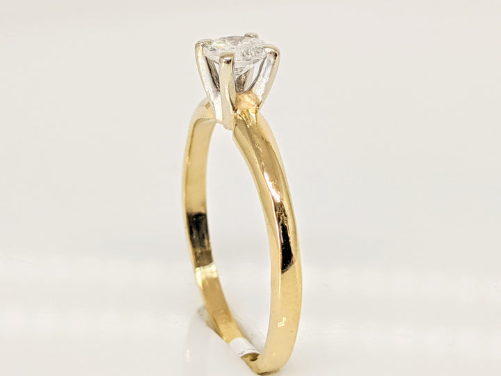 14K .33 CARAT TOTAL I2 H DIAMOND ROUND SOLITAIRE ESTATE RING 1.8 GRAMS