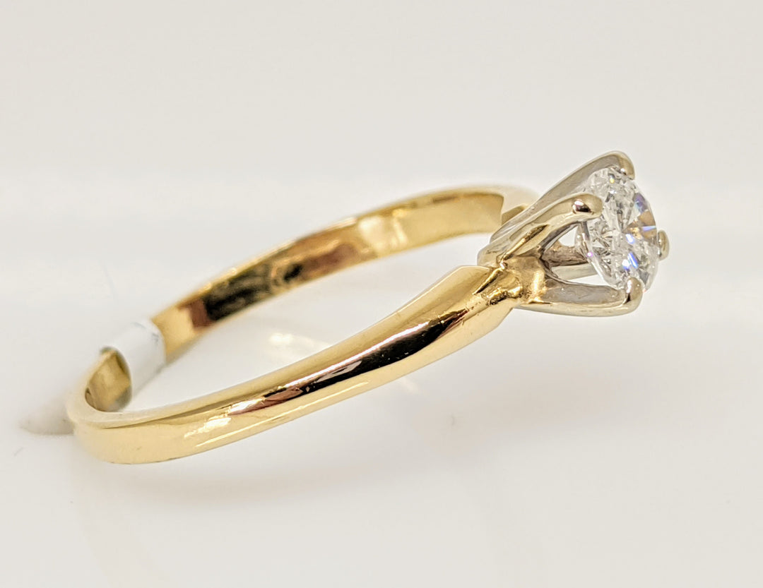 14K .33 CARAT TOTAL I2 H DIAMOND ROUND SOLITAIRE ESTATE RING 1.8 GRAMS