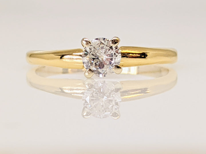 14K .33 CARAT TOTAL I2 H DIAMOND ROUND SOLITAIRE ESTATE RING 1.8 GRAMS