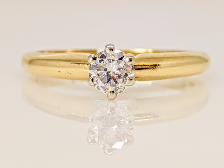 14K .27 CARAT TOTAL I1 I DIAMOND ROUND SOLITAIRE ESTATE RING 2.9 GRAMS