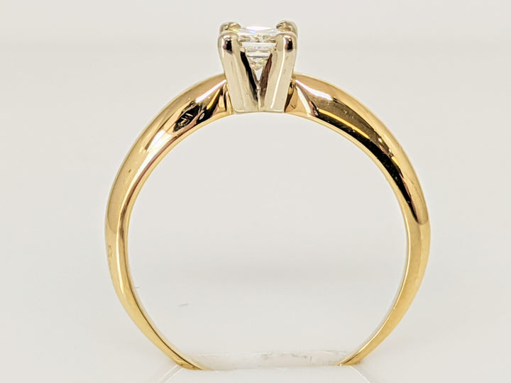 14K .28 CARAT TOTAL  SI2 G DIAMOND PRINCESS CUT SOLITAIRE ESTATE RING 2.0 GRAMS