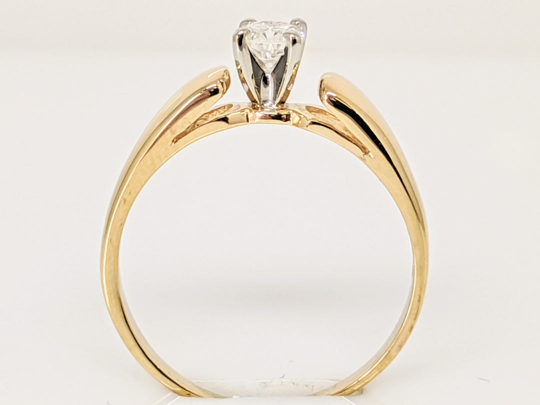 14K .25 CARAT TOTAL I1 H RAISED SHANK SOLITAIRE ESTATE RING