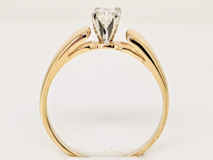 14K .25 CARAT TOTAL I1 H RAISED SHANK SOLITAIRE ESTATE RING