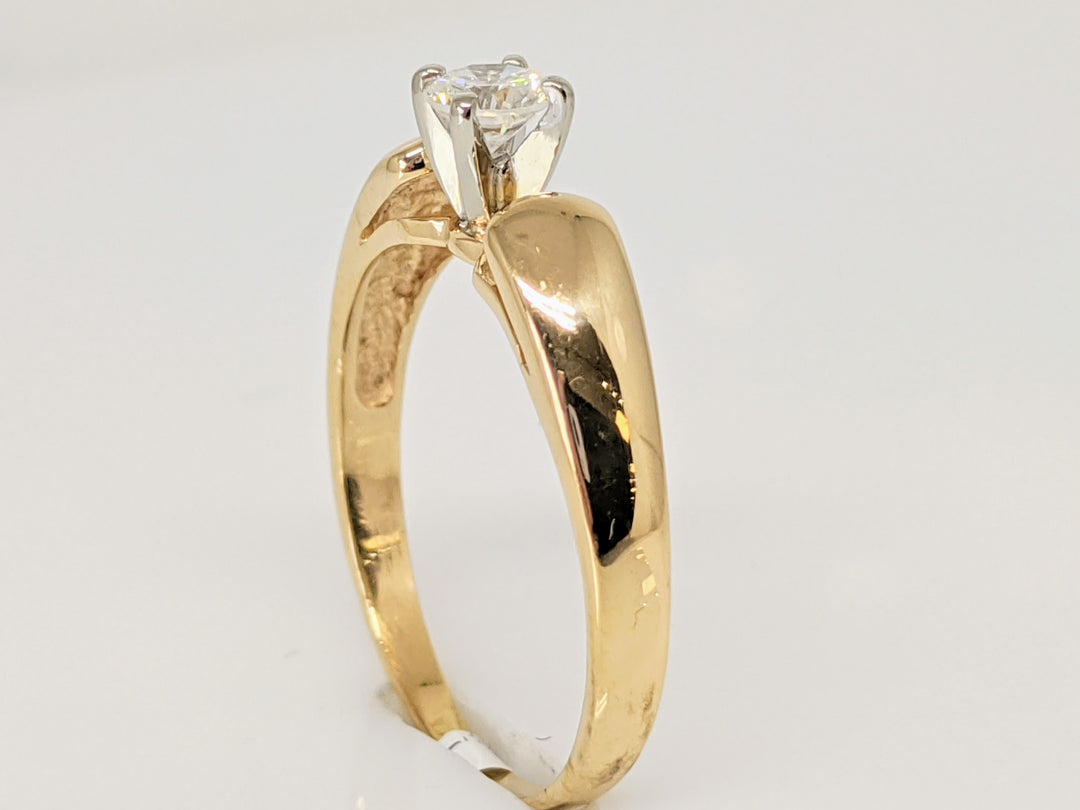 14K .25 CARAT TOTAL I1 H RAISED SHANK SOLITAIRE ESTATE RING