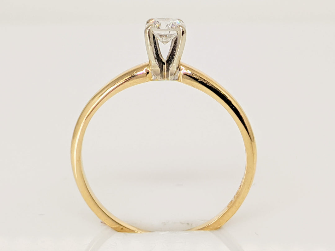 14K .20 CARAT TOTAL I1 H DIAMOND ROUND SOLITAIRE ESTATE RING 1.9 GRAMS
