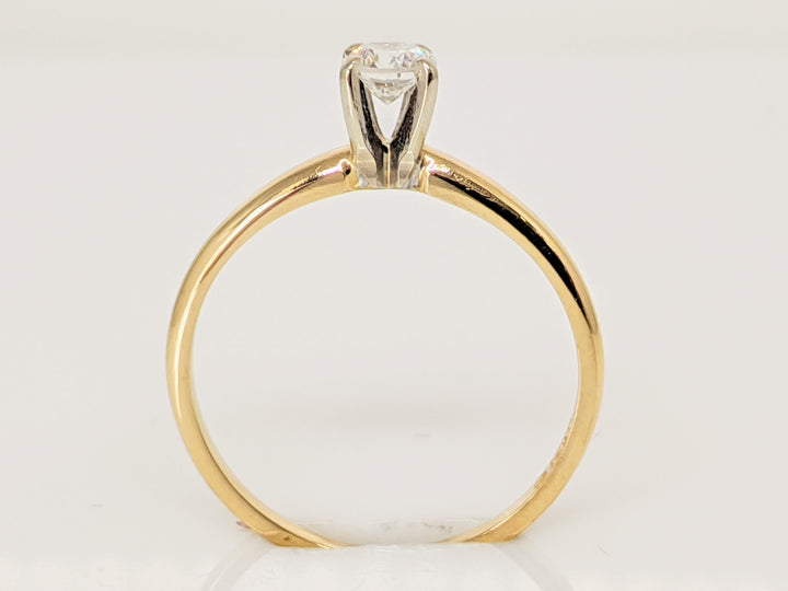 14K .20 CARAT TOTAL I1 H DIAMOND ROUND SOLITAIRE ESTATE RING 1.9 GRAMS