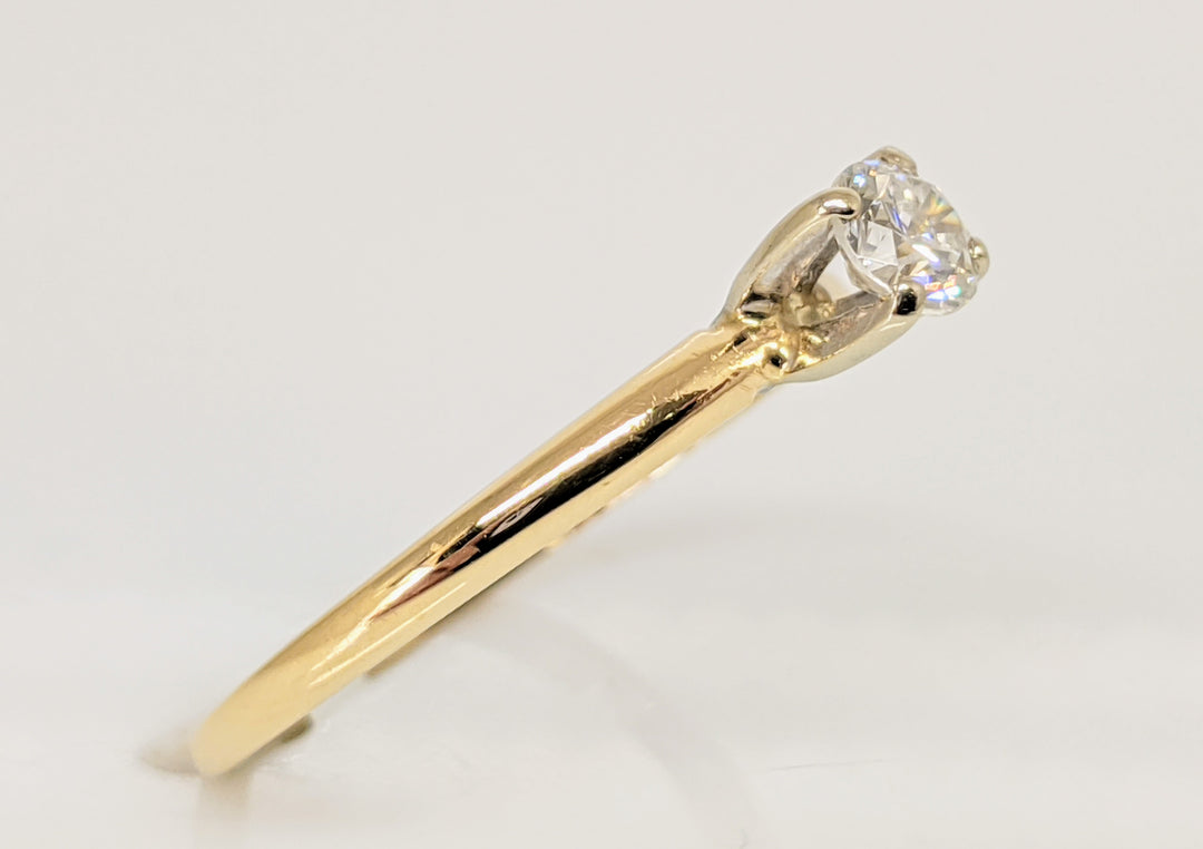 14K .20 CARAT TOTAL I1 H DIAMOND ROUND SOLITAIRE ESTATE RING 1.9 GRAMS