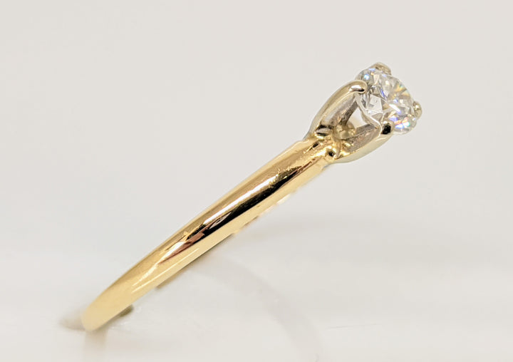 14K .20 CARAT TOTAL I1 H DIAMOND ROUND SOLITAIRE ESTATE RING 1.9 GRAMS