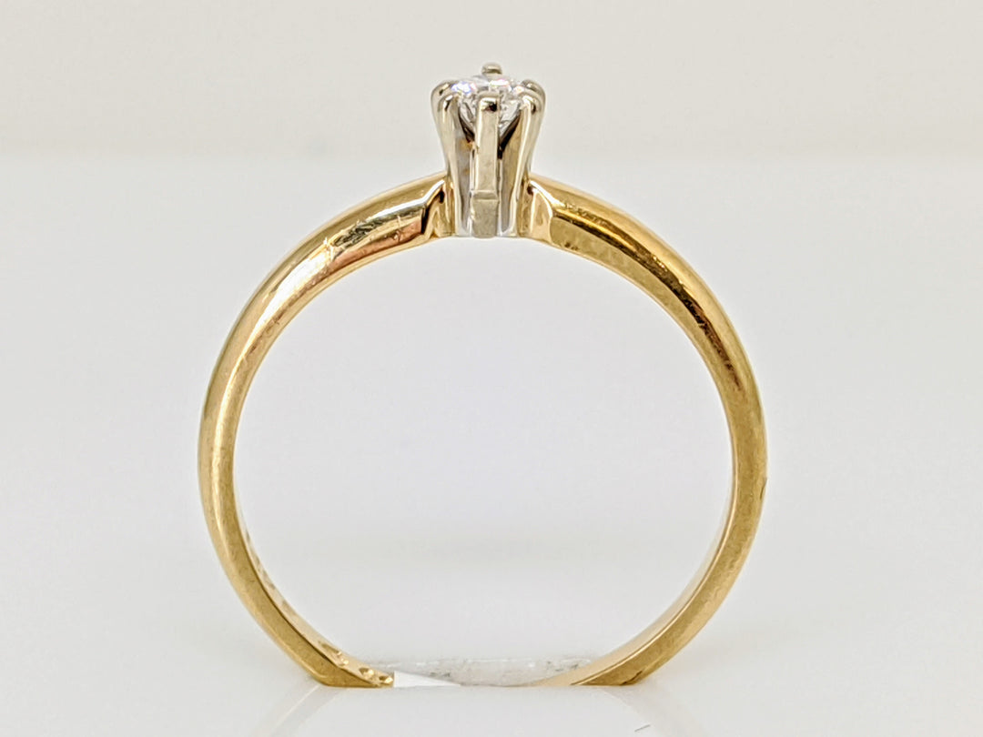 14K .14 CARAT TOTAL SI2 G DIAMOND PEAR SOLITAIRE ESTATE RING 1.6 GRAMS
