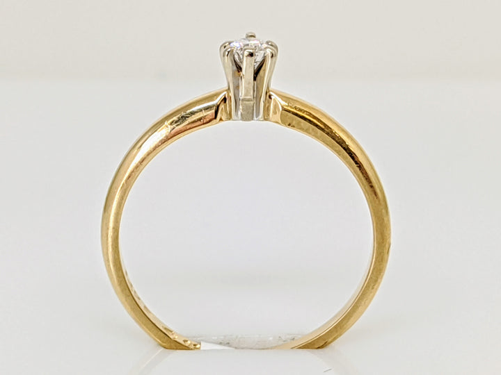 14K .14 CARAT TOTAL SI2 G DIAMOND PEAR SOLITAIRE ESTATE RING 1.6 GRAMS