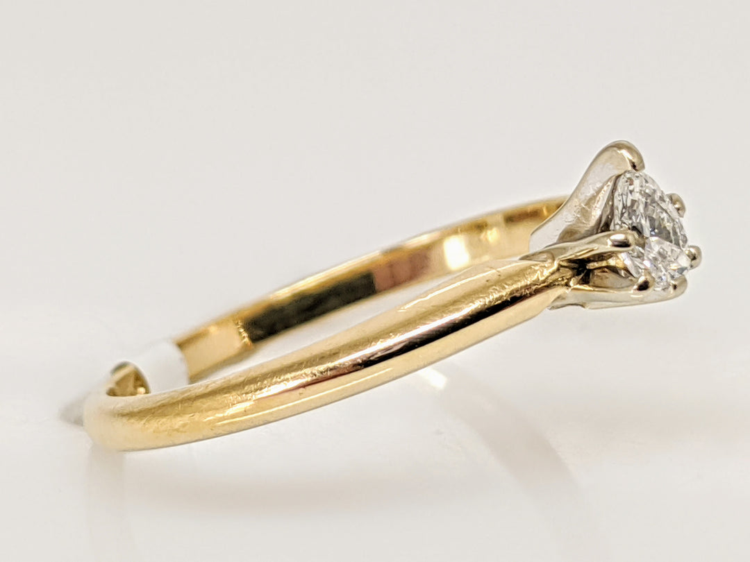 14K .14 CARAT TOTAL SI2 G DIAMOND PEAR SOLITAIRE ESTATE RING 1.6 GRAMS